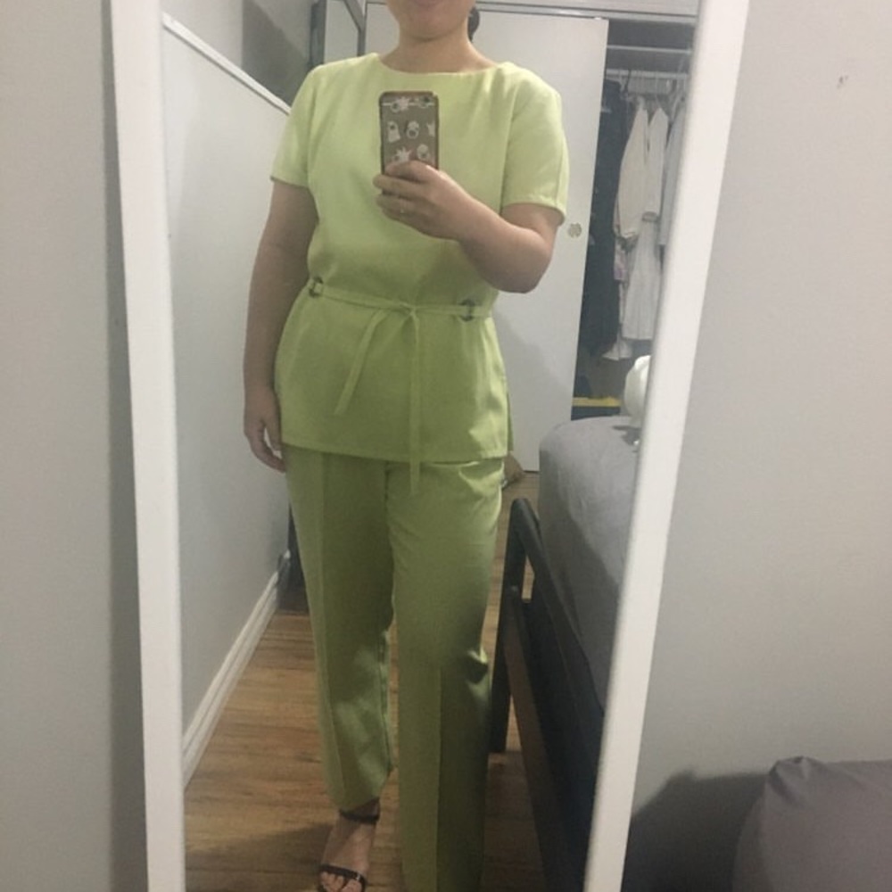 Coolest matching suit/set! Lightweight with a tie waist + tortoiseshell detail!